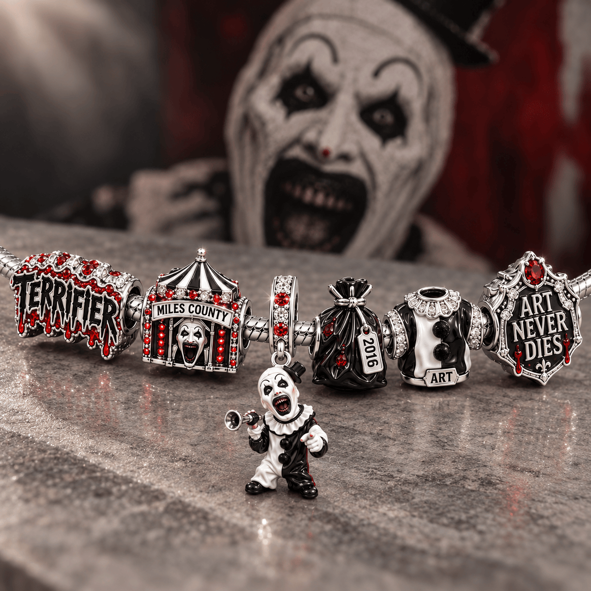 TEF Silver Charm Bracelet Set NTVA
