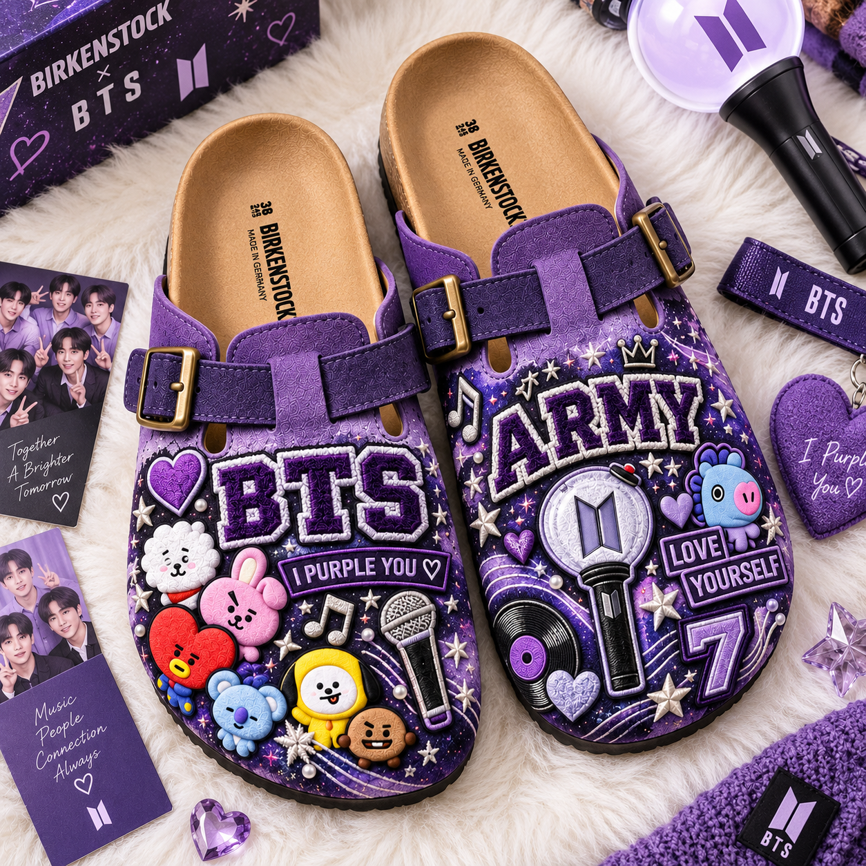 PREMIUM BTS MINK SUEDE CLOGS TTNL