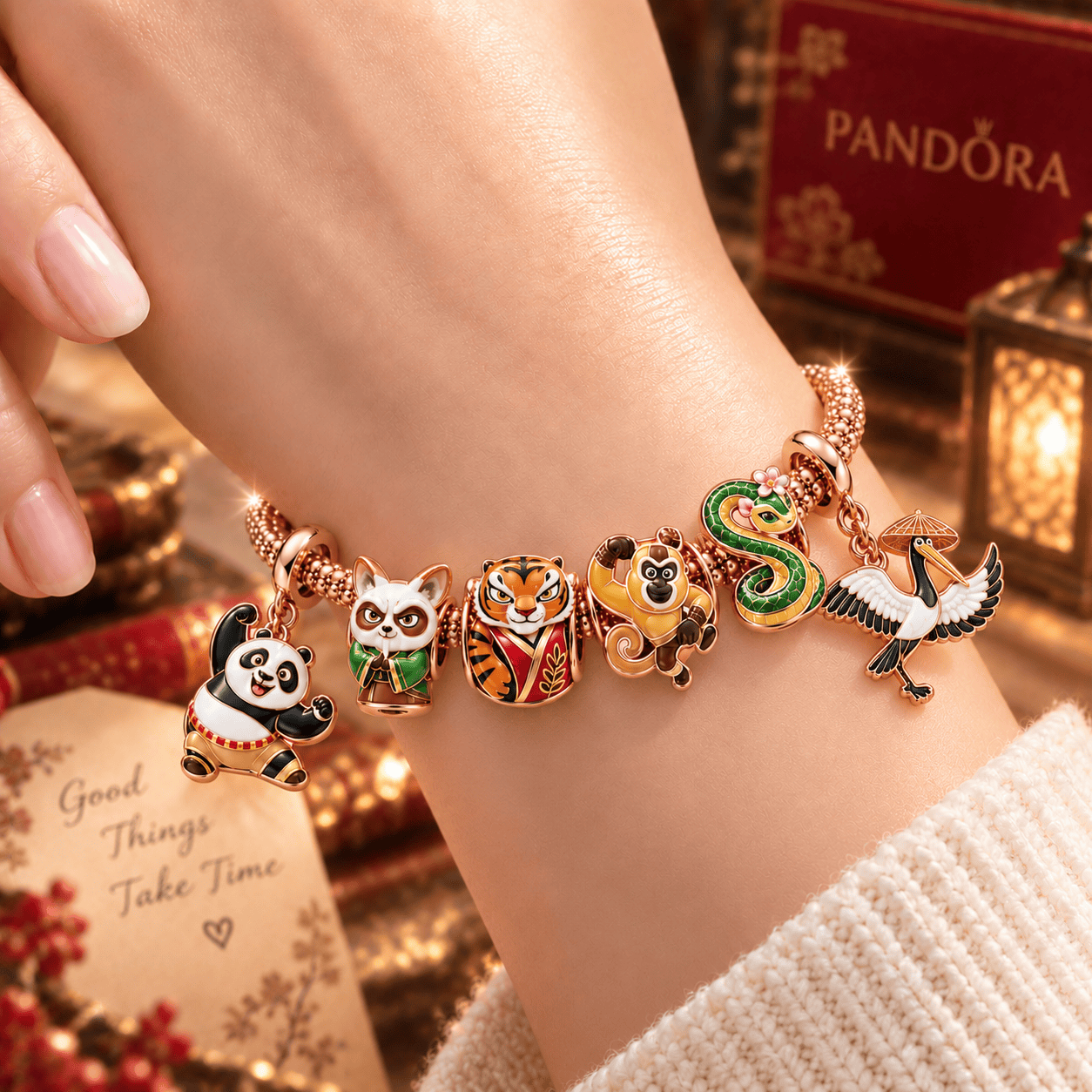 KFPD Rose Gold Charm Bracelet Set TTTT