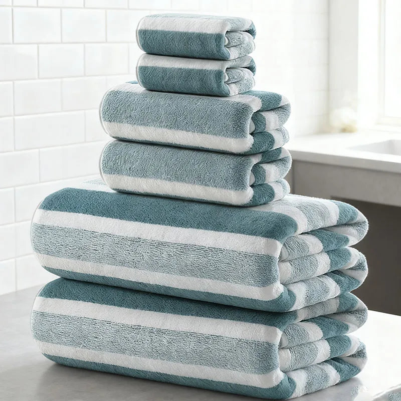 2/4/6 Pcs -Soft Bath Towels Set - Bath Towel&Towel Absorbent Quick-Drying Towel, Perfect for Family Bathrooms & Home Essentials