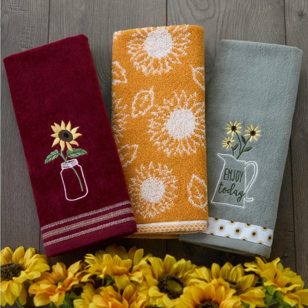 Saturday Knight Ltd. Enjoy Today Hand Towel 2pc Set for Bath/Kitchen/Bar & Gift
