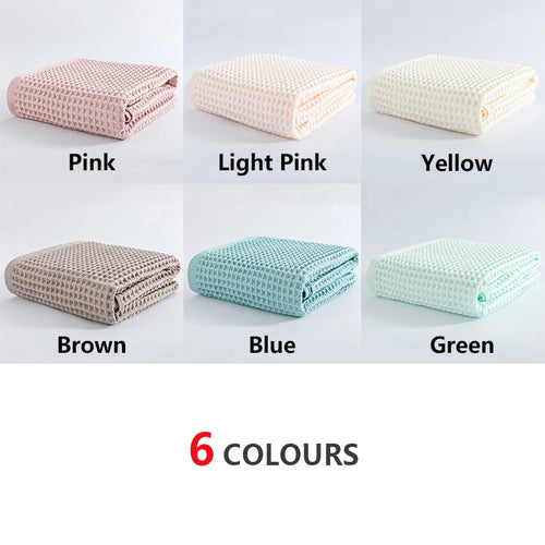 2/4 Pcs 100% Cotton Bath Towel Set for Adult Child Super Absorbent Soft Bathroom Waffle Towel Solid Color Kitchen Clean Towels